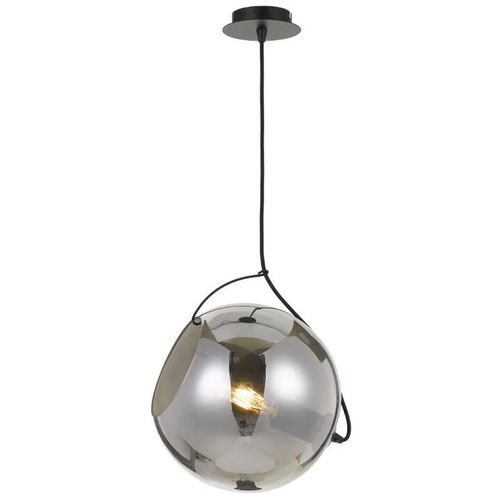 Bondi Modern Pendant Hanging Lamp Light Glass Metal Black Smoke
