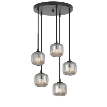 Bobo Modern Pendant Hanging Lamp Light Metal Glass Black Smoke Matte