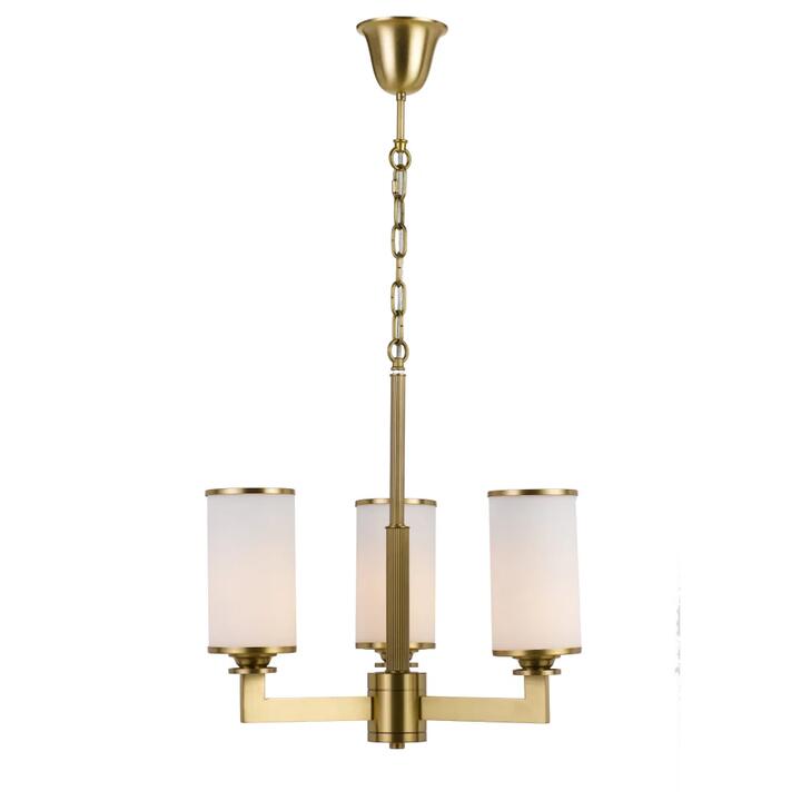 Ahern Modern Pendant Hanging Lamp Light Solid Brass Glass Brass Opal Brushed