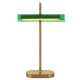 Lyman Modern Table Desk Lamp Light Metal Antique Gold Green Gloss