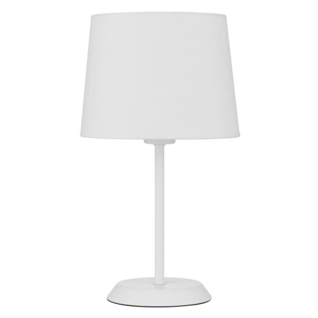 Jaxon Contemporary Table Desk Lamp Light Metal Fabric White