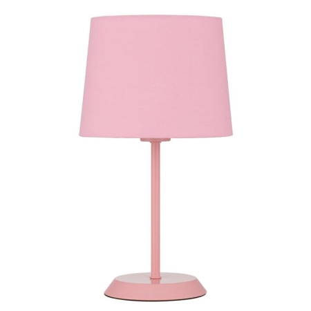 Jaxon Contemporary Table Desk Lamp Light Metal Fabric Pink