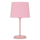 Jaxon Contemporary Table Desk Lamp Light Metal Fabric Pink