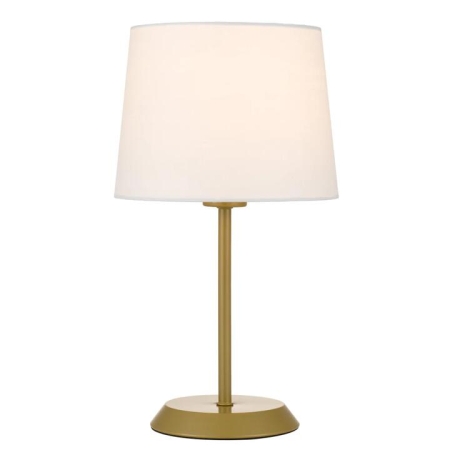 Jaxon Contemporary Table Desk Lamp Light Metal Fabric Gold Ivory