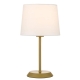 Jaxon Contemporary Table Desk Lamp Light Metal Fabric Gold Ivory