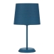 Jaxon Contemporary Table Desk Lamp Light Metal Fabric Blue