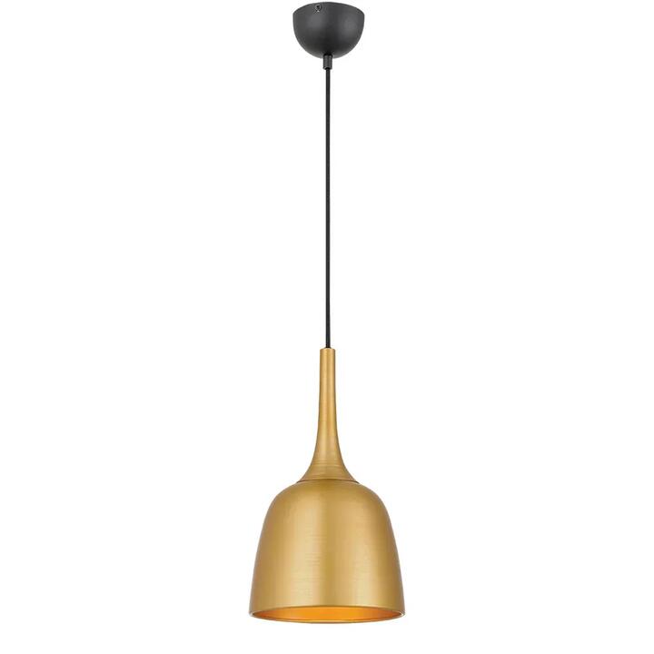 Polk Modern Pendant Hanging Lamp Light Metal Black Gold Brushed