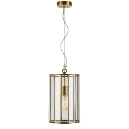Pratt Modern Pendant Hanging Lamp Light Glass Solid Brass Antique Brass Clear