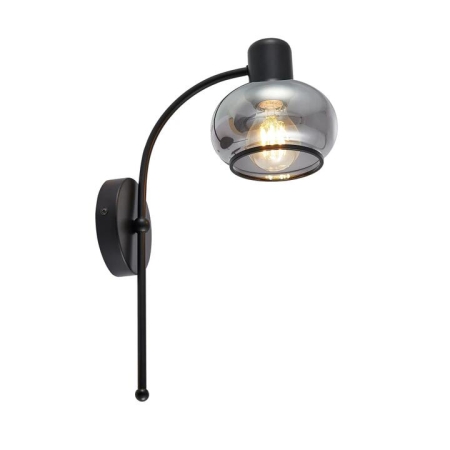 Marbell Contemporary Wall Lamp Light Metal Glass Black Smoke Matte