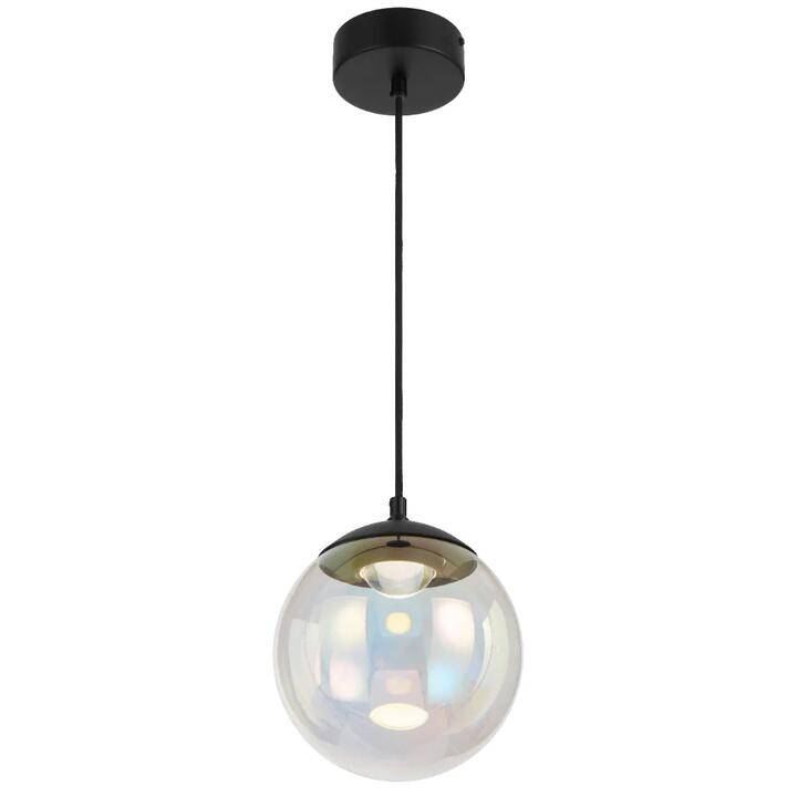 Aurora Modern Pendant Hanging Lamp Light Metal Glass Black Gloss Matte