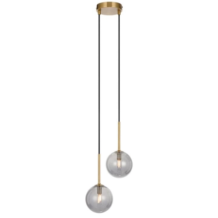 Gaston Modern Pendant Hanging Lamp Light Glass Metal Antique Gold Smoke Polished