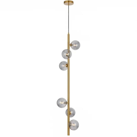 Elson Modern Pendant Hanging Lamp Light Metal Glass Antique Gold Smoke Polished