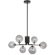 Felton Modern Pendant Hanging Lamp Light Glass Metal Black Smoke Matte