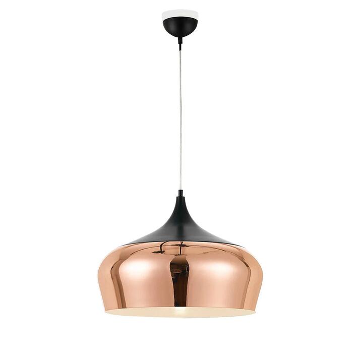 Polk Modern Pendant Hanging Lamp Light Metal Copper Black