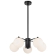 Marsten Contemporary Pendant Hanging Lamp Light Metal Glass Black Opal Matt Antique Gold
