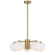 Marsten Contemporary Pendant Hanging Lamp Light Metal Glass Antique Gold Opal Matt
