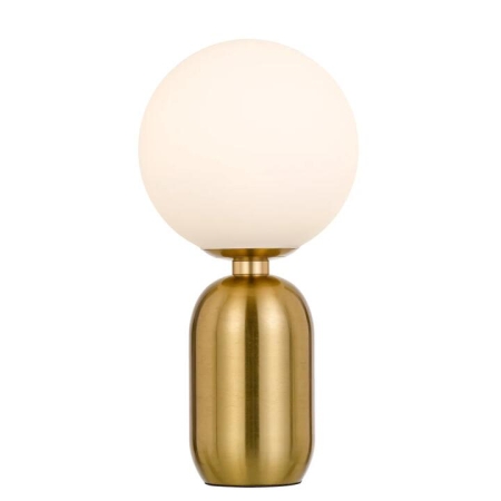 Kade Modern Table Desk Lamp Light Glass Metal Opal Matt Antique Gold