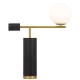 Justina Modern Table Desk Lamp Light Marble Metal Glass Black Opal Matt Antique Gold