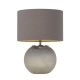 Lara Modern Table Desk Lamp Light Glass Fabric Grey