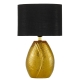 Klee Modern Table Desk Lamp Light Fabric Ceramic Black Gold Gloss