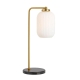 Lark Modern Table Desk Lamp Light Marble Glass Metal Black Opal Matt Antique Gold