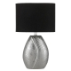 Klee Modern Table Desk Lamp Light Fabric Ceramic Black Chrome Gloss