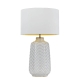 Esmo Modern Table Desk Lamp Light Fabric Ceramic White