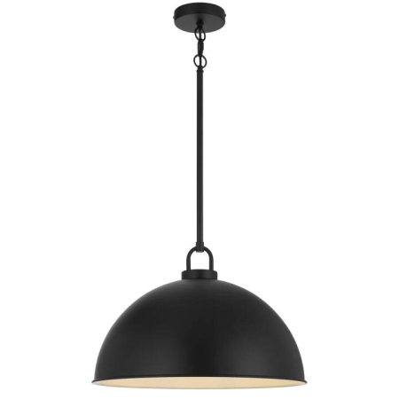 Emerson Vintage Pendant Hanging Lamp Light Metal Black Satin