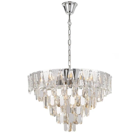 Valerie Contemporary Pendant Hanging Lamp Light Stainless Steel Crystal Chrome Clear