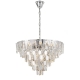 Valerie Contemporary Pendant Hanging Lamp Light Stainless Steel Crystal Chrome Clear