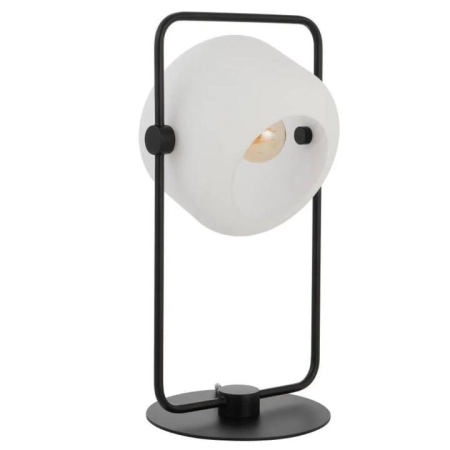 Rocha Contemporary Table Desk Lamp Light Metal Glass Black