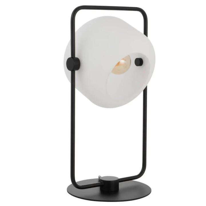Rocha Contemporary Table Desk Lamp Light Metal Glass Black