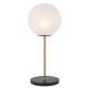 Oliana Contemporary Table Desk Lamp Light Metal Marble Glass Antique Gold Black Marble Alabastro