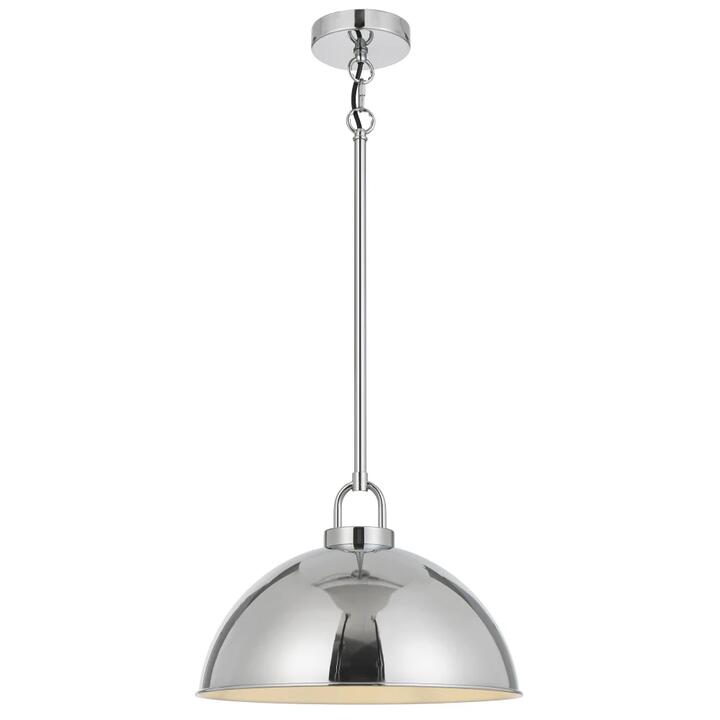 Emerson Vintage Pendant Hanging Lamp Light Metal Chrome Chrome
