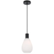 Tresor Modern Pendant Hanging Lamp Light Glass Metal Opal Matt Black
