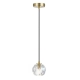 Zaha Contemporary Pendant Hanging Lamp Light Metal Crystal Clear Antique Gold