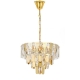 Valerie Contemporary Pendant Hanging Lamp Light Stainless Steel Crystal Gold Clear