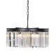 Serene Modern Pendant Hanging Lamp Light Metal Crystal Clear Black