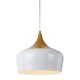 Polk Modern Pendant Hanging Lamp Light Metal White Oak Nickel