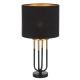 Negas Industrial Table Desk Lamp Light Metal Fabric Black Antique Gold