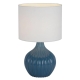 Nord Modern Table Desk Lamp Light Fabric Ceramic Blue White Gloss