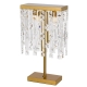Cerone Modern Table Desk Lamp Light Metal Crystal Antique Gold Clear