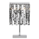 Cerone Modern Table Desk Lamp Light Metal Crystal Chrome Smoke