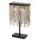 Cerone Modern Table Desk Lamp Light Metal Crystal Black Champagne