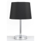 Adam Modern Table Desk Lamp Light Metal Fabric Black Chrome Polished