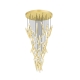 Milazo Contemporary Pendant Hanging Lamp Light Metal Acrylic Gold Gloss