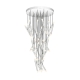 Milazo Contemporary Pendant Hanging Lamp Light Metal Acrylic Chrome Gloss