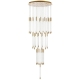 Kurtz Contemporary Pendant Hanging Lamp Light Metal Acrylic Gold Gloss