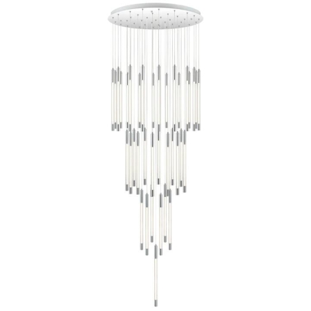 Kurtz Contemporary Pendant Hanging Lamp Light Metal Acrylic Chrome Gloss