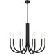 Joshua Modern Pendant Hanging Lamp Light Metal Acrylic Black Matte